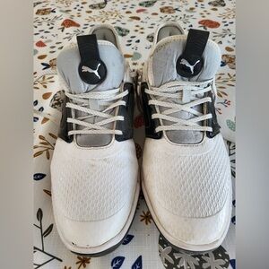 Puma Dual-Tone White and Black Sneakers